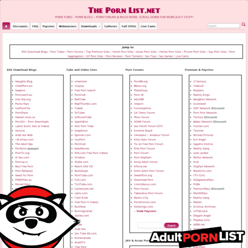 List Porn Site